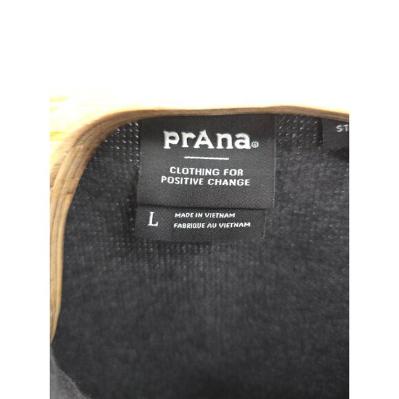 Prana Wool Poly Blend Quarter Zip Pullover Sweater Jacket Large Men's Gray - Picture 4 of 4